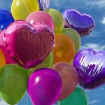 Picture of helium balloons